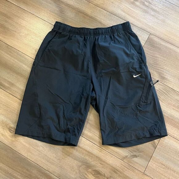 Nike Grey Cargo Athletic Workout‎ Shorts Men Medium Bin E-10 - Picture 1 of 5